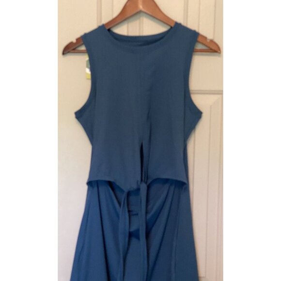 Halara Backless Cut Out Blue Dress Blue Bayou-Oxford Women's XL Make It Fun - Picture 6 of 6